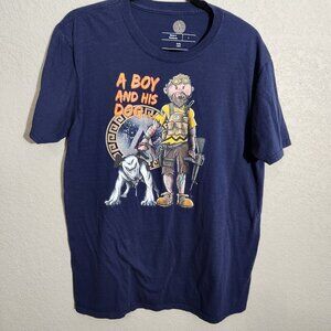 Rogue American Shirt Mens Large Navy Blue A Boy and His Dog Graphic Tee Cotton